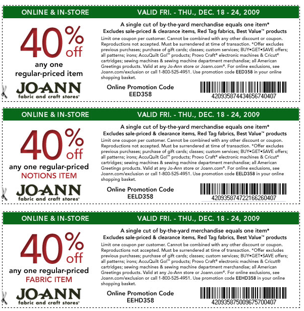 Joanns In Store Coupons Printable